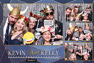 Photo Booth Silver Sequins Backdrop Example