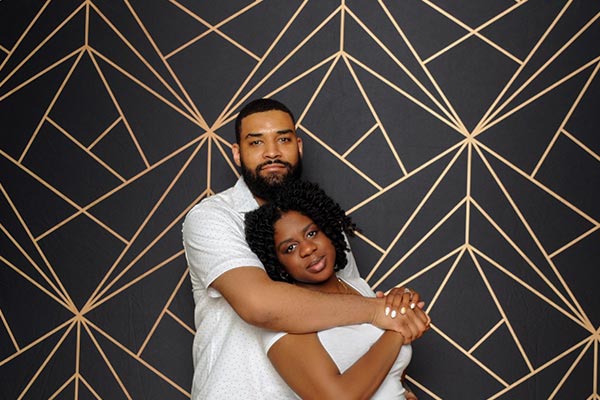 Black & Gold Geometric Backdrop